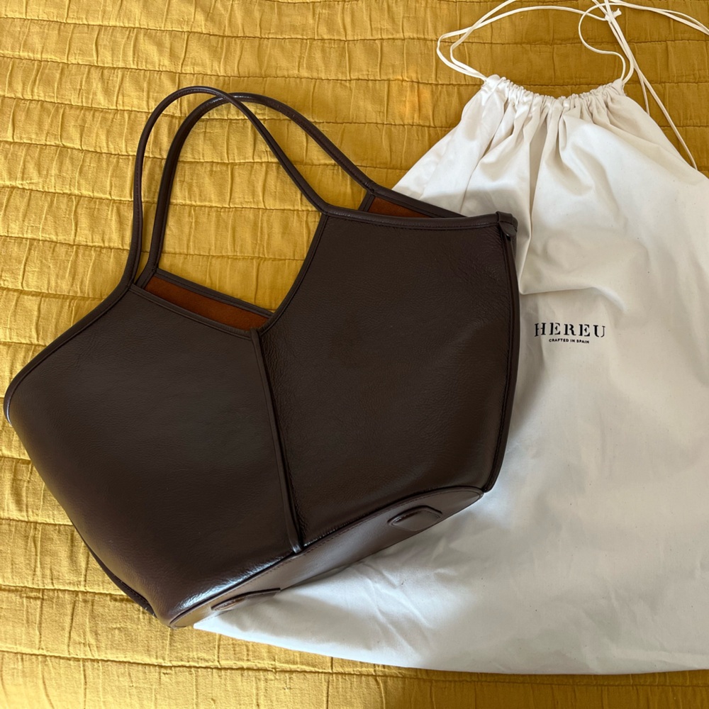 Hereu Calella Distressed leather tote bag